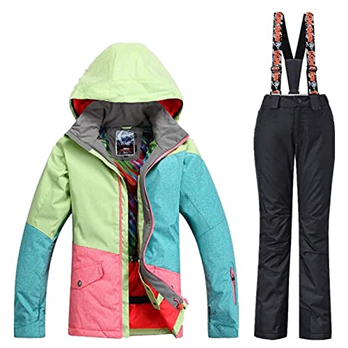 Liudan Kombinezon narciarski damski kombinezon zimowy kurtka narciarska spodnie snowboardowe kurtka spodnie outdoorowe górskie narciarstwo kombinezon sportowy płaszcz kombinezony śnieżne (kolor: 2, rozmiar: L)