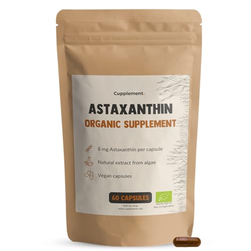 Cupplement Astaxanthin 60 Capsules 8 mg par capsule 5% Extrait Bi...