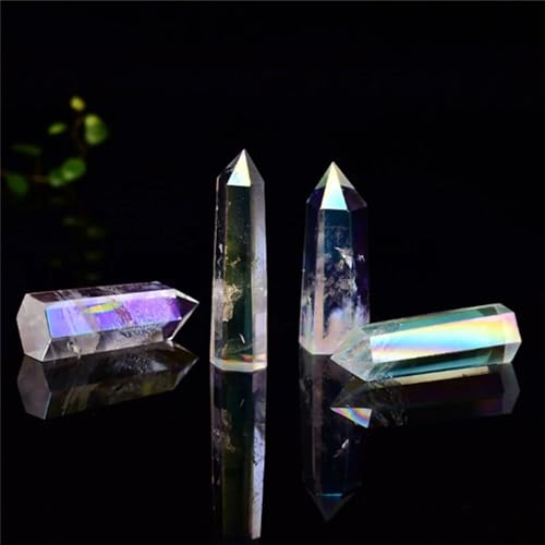 Cuarzo transparente galvanizado en varita de cristal para adornos 4