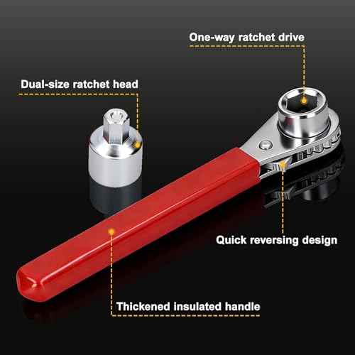 CYTGOUPER 10mm Battery Cable Wrench,2 in 1 Ratchet Wrench with 5/16in 3/8in Side Terminal and 1/2in Socket, Compact Battery Terminal Wrench for RV,Truck and Sports Car Vehicles by CYTGOUPER - Image 4