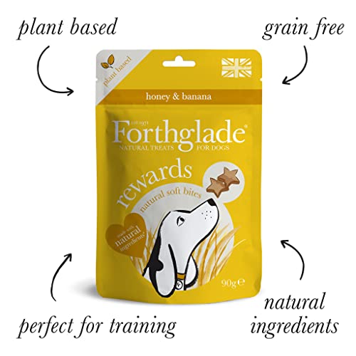 Forthglade Natural Dog Treats (8 x 90g Bags), Hypoallergenic & Grain Free Dog Training Treats with Honey & Banana - Image 3