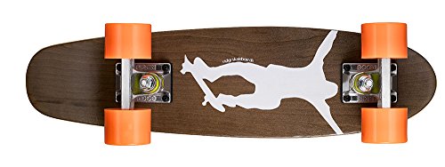 Ridge Skateboards Holz Ahorn Skateboard Mini Cruiser, Dark Dye NR1, komplett, 55cm