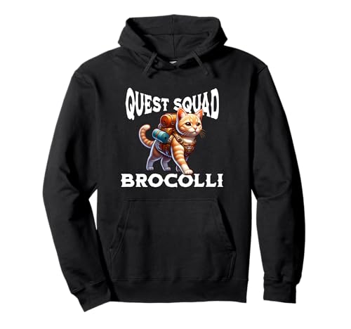 Broccoli Funny Cat Quest Squad Sudadera con Capucha