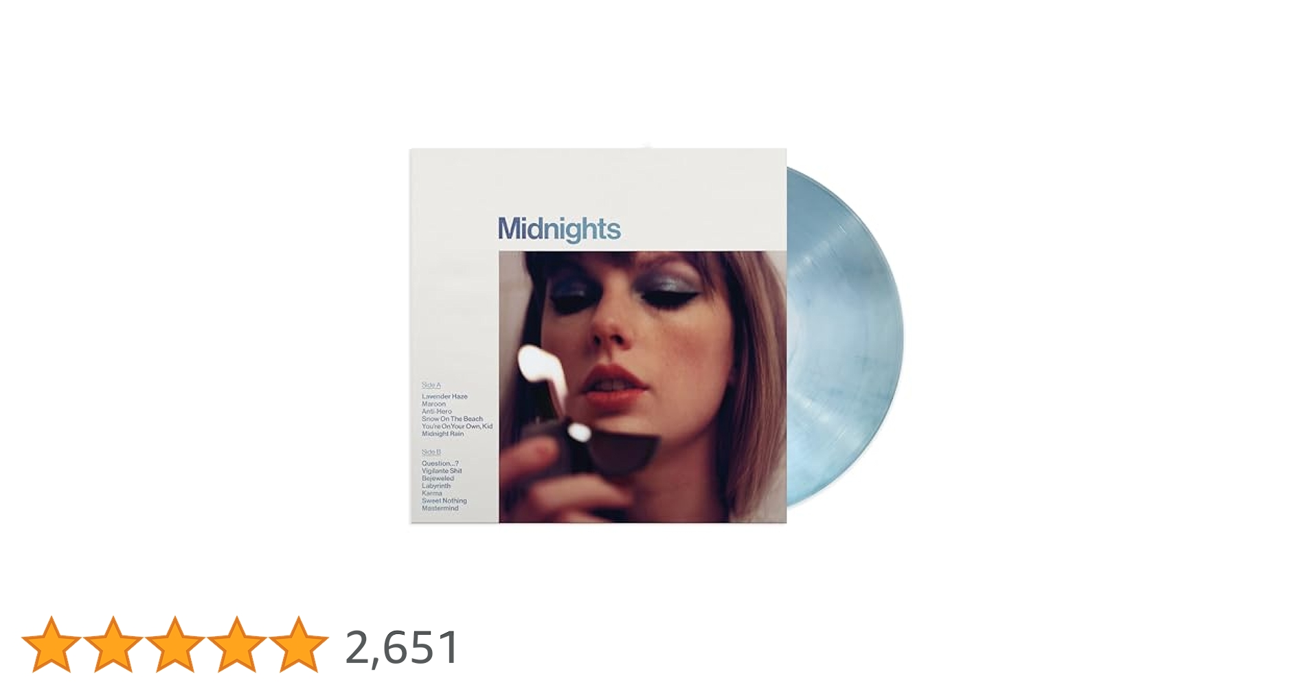 Taylor swift midnights レコード Midnights: Moonstone Blue Edition＜Moonstone Blue Marble
