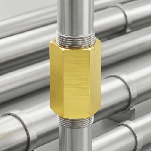 Adaptador de tubo de latón GASHER de 50 mm con rosca NPT hembra de 1/2 pulgada 8