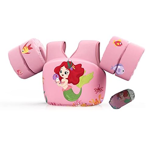 REALIKE Kids Swim Vest for Toddler Floaties Swimming Aids with Shoulder Harness Arm Wings for Children/Infant/Baby,Sea Beach/Pool/Lake, Suitable for 28-70lbs Boys/Girls Cover