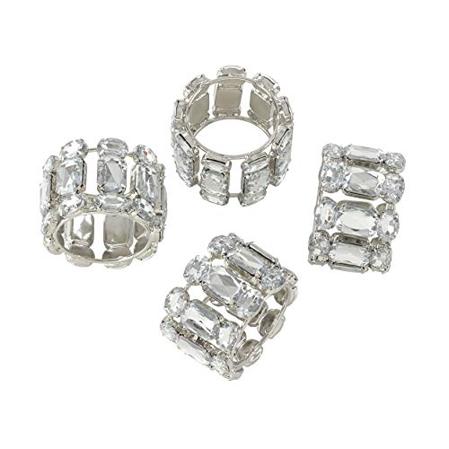 Jeweled Gem Stone Napkin Ring - Set Of 4 #TOP13