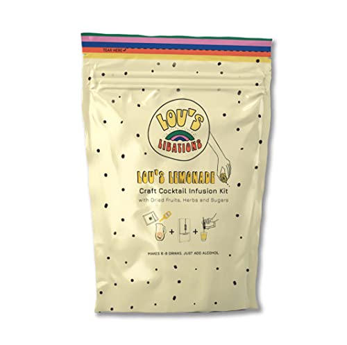 Lou's Libations Craft Cocktail Pouch, Handcrafted Cocktail Infusion Mix with Dried Fruits & Spices, Unique Party Gifts for Women & Men (1 Pouch of Lemonade Mixology, LL, 6-8 Servings) Lou's Libations Craft Cocktail Pouch, Handcrafted Cocktail Infusion Mix with Dried Fruits & Spices, Unique Party Gifts for Women & Men (1 Pouch of Lemonade Mixology, LL, 6-8 Servings)