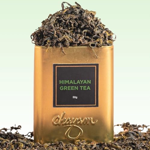 Image of CHAYAM Himalayan Green Tea | Pure Whole Leaves | Refreshing Loose Leaf Tea (50g) | Supports Metabolism and Weight Loss | Enjoy Hot or Iced