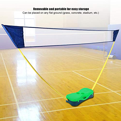 Rede de badminton, rede de badminton dobrável removível, concreto verde leve para grama de entreteni