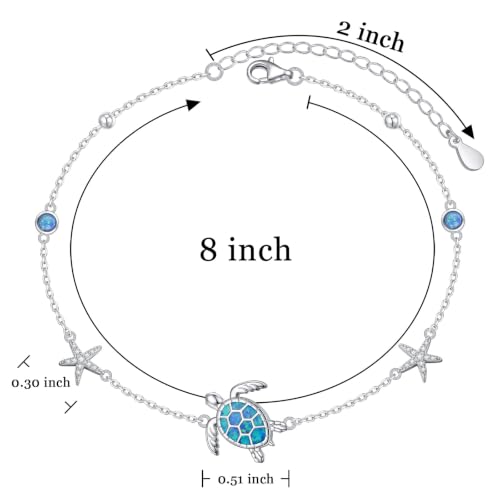 Image of S925 Sterling Silver Anklet for Women Adjustable Plus Foot Ankle Bracelet