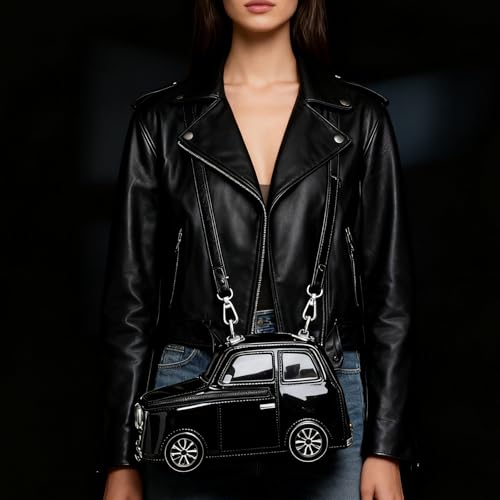 Sac à bandoulière pour femme en forme de voiture : ensemble de 3 sacs à main translucides