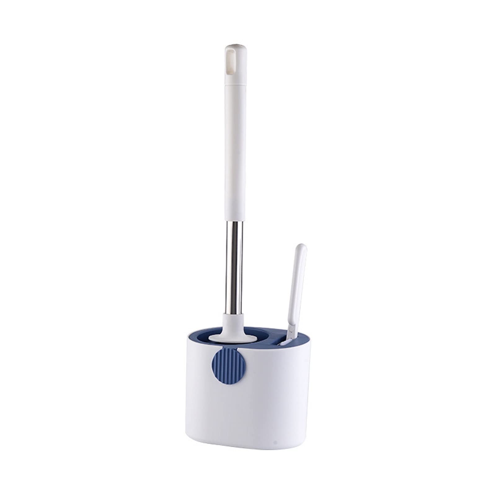 Scopino per WC perforato a parete in silicone, setole morbide con manico lungo, set di spazzole per la pulizia del WC