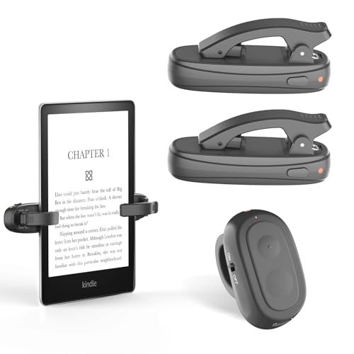 [2 Clips] Finger Ring Page Turner for Kindle, Remote Control Page Turner for Kindle Paperwhite Kobo...
