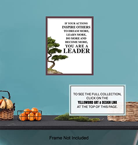 Yellowbird Art & Design Office Wall Art Decor - Motivational Leadership Saying - Gift For Boss, Manager, Team Leader, Coach, Teacher - Inspirational Quote Poster Print thumb #6