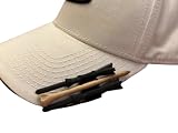 TWO PACK Hat Clip Golf Tee Holder | Sports & Outdoors | Gifts for Dad | Golfing Gadgets | Store Golf Tees (Black)