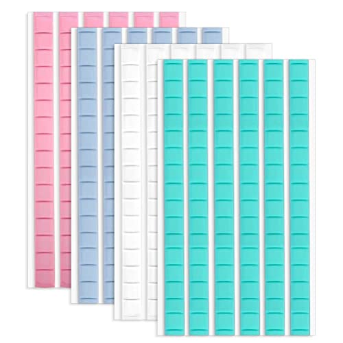 408 Pcs Adhesive Poster Sticky Tack Putty Removable Tacky Putty Mounting Putty Reusable Wall Safe Tack Putty For Wall Hanging Pictures Poster Museum, Cleaning, Nail (White, Pink, Green, Blue) #TOP17