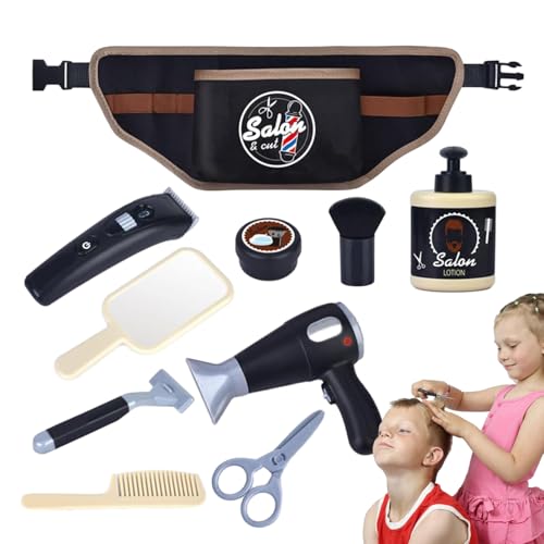 Juego de Juguete de salón de peluquería para niños Beauty Set para Herramientas de Peinado y Peinado de Peinado | Secador de Cabello, Tijeras, Accesorios de Espejo, diseño Duradero, Juego de rol