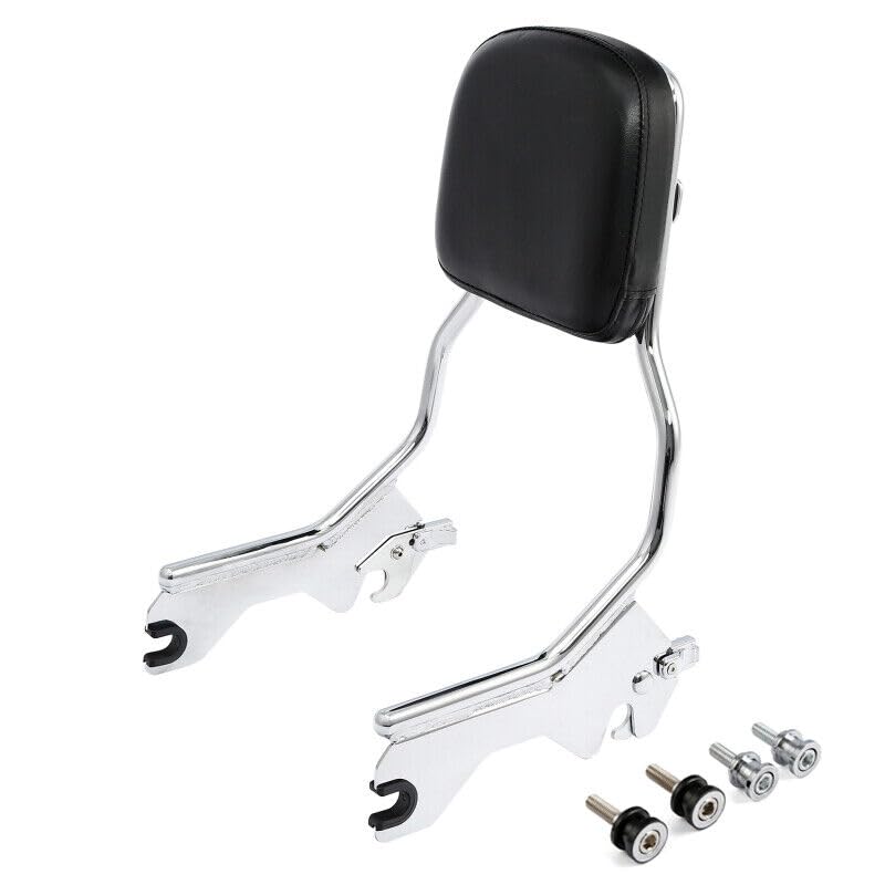 KOLEMO Low Sissy Bar Backrest & Luggage Rack with Docking Hardware Compatible with for 2004-2022