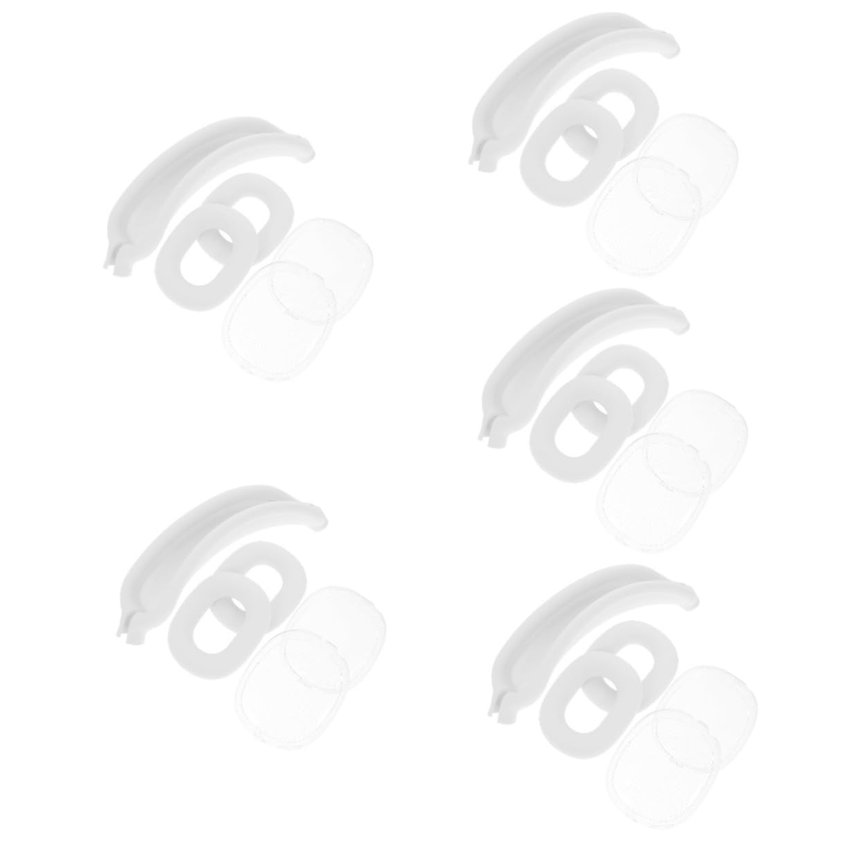 HOMSFOU 5juegos Almohadillas De Repuesto para Auriculares Cubierta De Diadema y Almohadillas De Oído Materiales PE Color Transparente Seguro y Confortable