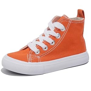 Boys & Girls High Top lace-up Kids’ Espadrcanvas Shoes Back-to-School Season Little White Shoes Teen Classic Kids’ Sneakers Tennis Shoes Baby Skate Shoes