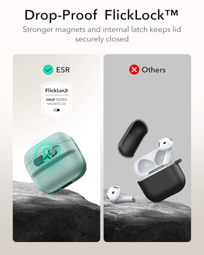 Image of ESR for AirPods 4 Case, Compatible with MagSafe, Pulse Series, Green