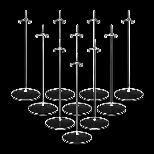 HMIEPRS 5Pcs Acrylic Doll Stand Display Holders, Adjustable Doll Display Stand Support