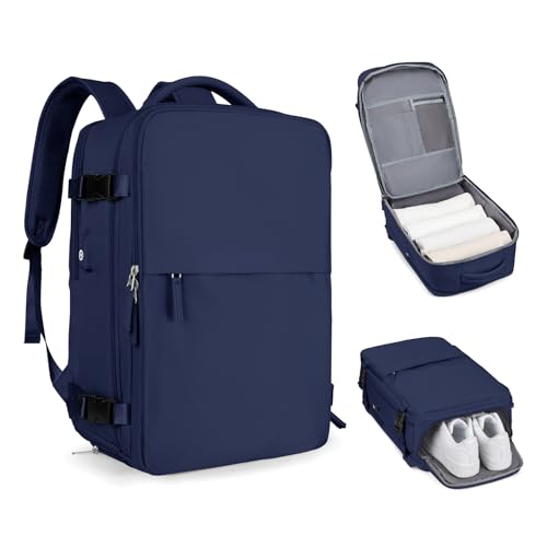 Mochila de viagem coofay casual e versátil, B - Azul-marinho, Large, Viagens