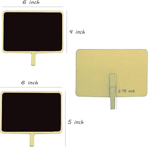 Holiday Chalkboard Clip, Mini Wooden Square Shaped Chalkboard/Blackboard With Clip For Message Board Signs, Wedding/Party Table Decoration Displays, Place Cards Tags- 12Pcs. By Mega Stationers #TOP1