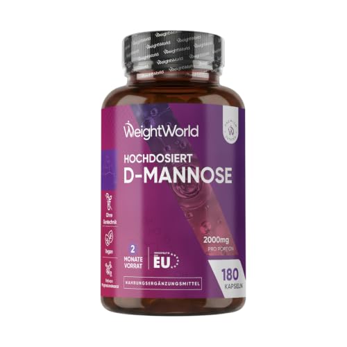 WeightWorld D Mannose Kapseln - 2000mg D-Mannose Pulver pro Portion