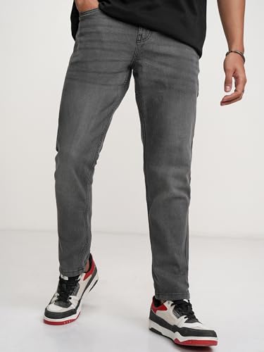 Image of Highlander Mens Tapered Fit Denim Jeans for Man| Regular Length|Mid-Rise|Stretchable Fabric for Comfort fit| Jeans for Man | Men Jeans