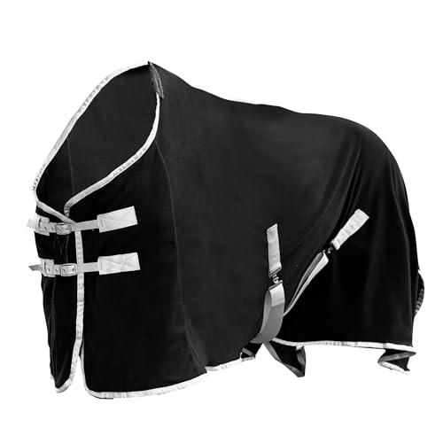 Polar Fleece Horse Exercise Sheet,Winter Blanket, Polar Wool Cooling Blanket (Back Length 78in Horse Height 57in?145cm?)