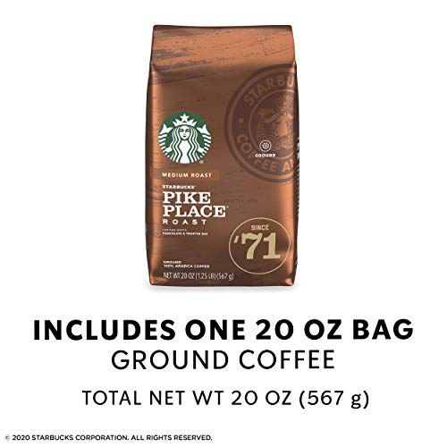 Image of Starbucks Pike Place Roast, Medium Roast, Ground, 20 oz