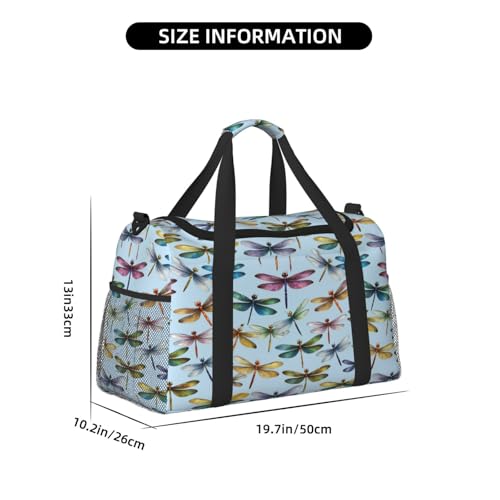 Dragonfly Print Daily essentials Large Capacity Hand Carry Bag for Weekend Getaways style Bags4
