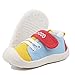 DEBAIJIA Bébé Chaussures Premier Pas pour Enfants Garçons Filles 1-4 Ans Toile Canvas Semelle Souple Antidérapant 20 EU Bleu Ciel/Jaune (Taille du tag-17)