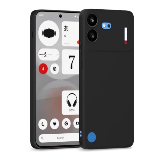 Image of Outlouders Back Cover for Nothing Phone 4b 5G | Camera Protection | Durable Soft Matte Silicone Bumper Case (Black)