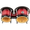 Meinl Percussion Bongos Headliner Wood - 2 hand drums with 6.75 and 8 inches - including tuning key - Siam Oak, Red (HB100WRB) #3