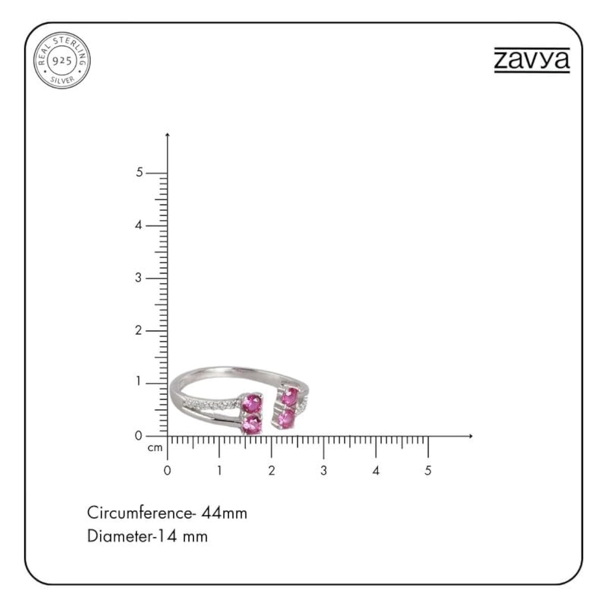 Abstract CZ Studded 925 Pure Silver Toe Ring