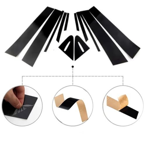 Embellecedores de puertas negro brillante para ventanas de Toyota Corolla Hatchback 7