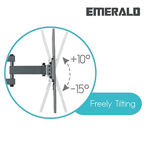 Emerald Full Motion TV Wall Mount Bracket for 32-85 inch TVs - Full Swivel Mount for Flat and Curved TVs