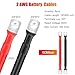 Linkstyle 6PCS 2 AWG Battery Cables 6 Inch, 2 Gauge 15CM Heavy Duty Pure Copper Battery Inverter Cables Wire with 3/8