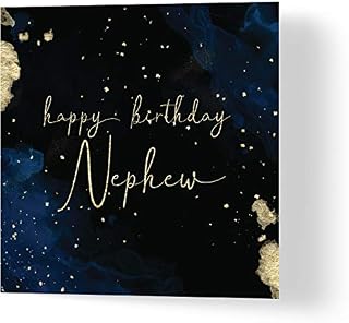 Wuzci Happy Birthday Nephew Greeting Card, Multicolour, 150 x 150 mm