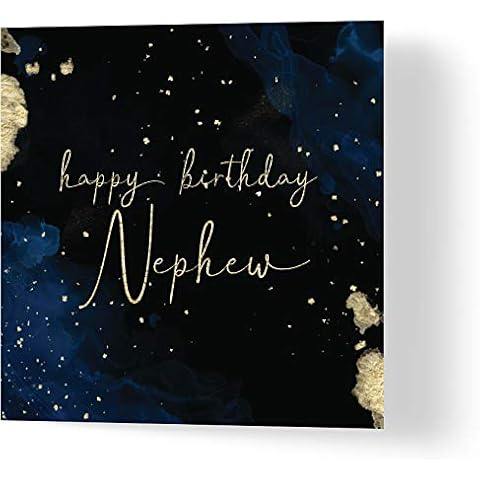 Wuzci Happy Birthday Nephew Greeting Card, Multicolour, 150 x 150 mm Cover