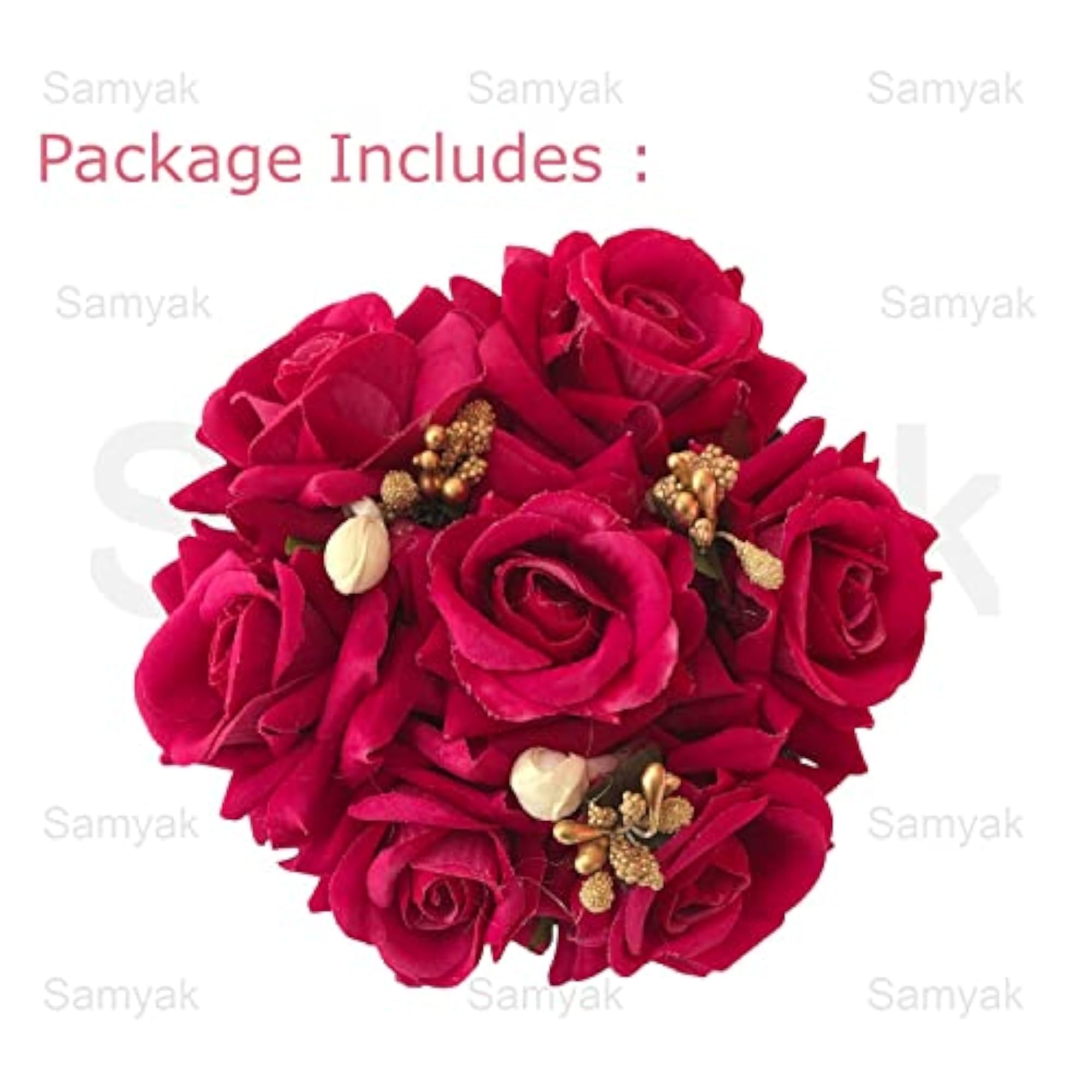 Women's Handmade Floral Bun Decoration for Weddings