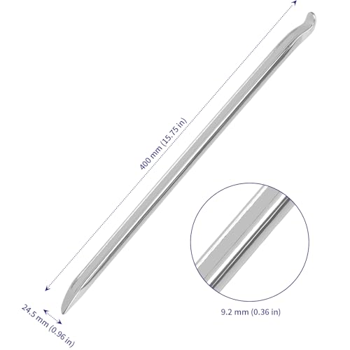 Image of SOUJAP 6PCS 15.7 Inch Tire Pry Bars, Chrome Silver Tire Spoons, Multifunctional Tire Repair Tools for Bicycles, Motorcycles, Cars