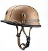 Produktbild MRDAER Motorrad Halbhelm Sonnenblende Schnellverschluss Leder Retro Jethelm ECE Approved Half Face Motorrad Moped Roller Fahrradhelme für Herren Damen Braun, XL=(61~62CM)