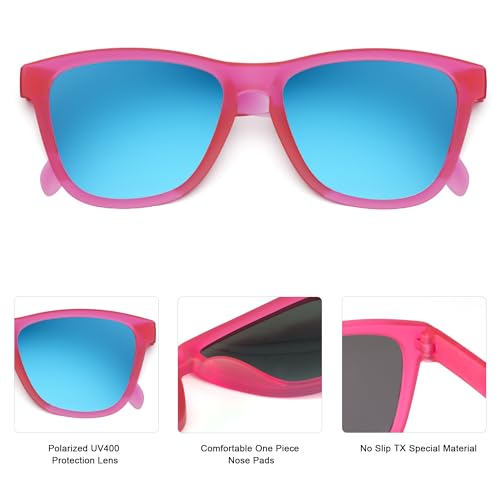 Image of WISTON Polarized Round Sunglasses for Women & Men,Running Sunglasses Retro Classic UV400 Protection TR Frame Lightweight 8107
