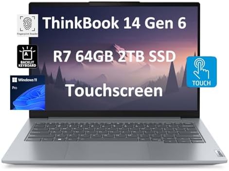 Amazon.com: Lenovo ThinkBook 14 Gen 6 Business Laptop (14