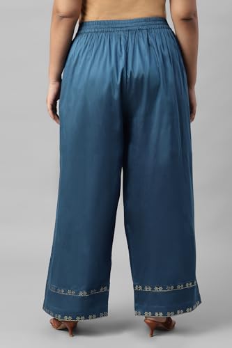 Image of W for Woman Women High Rise Strechable Parallel Pants | Regular Fit Trousers