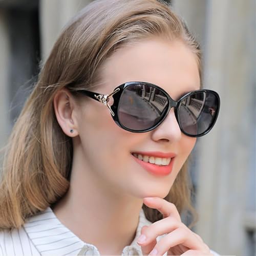 Image of IFLASH Women Oversized Polarized Sunglasses Ladies Large Shades Classic Fox Sunglasses